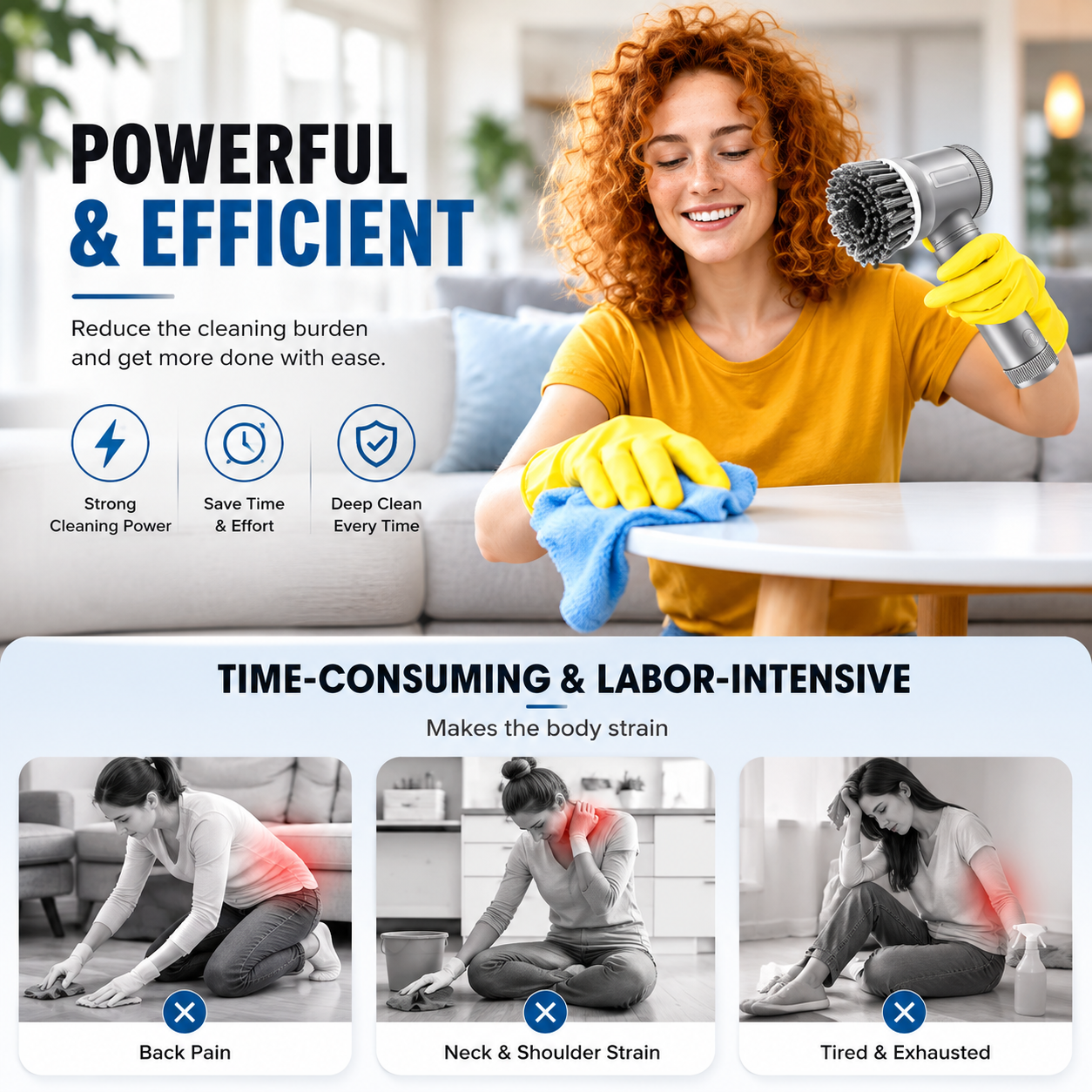 Electric Scrubber Brush with 5 Interchangeable Heads – USB Rechargeable, Waterproof Cleaning Brush for Kitchen, Bathroom & Tiles