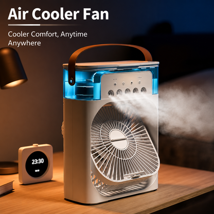 3-in-1 Portable Air Cooler Fan with Humidifier & LED Night Light
