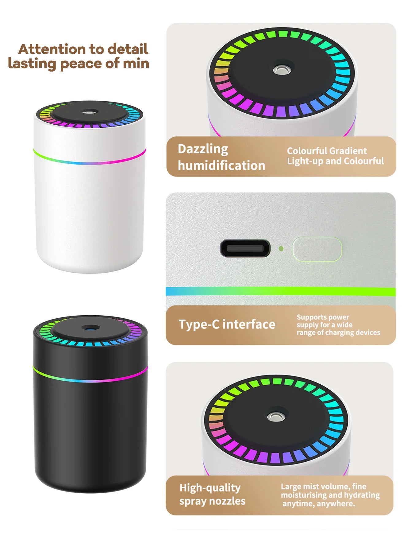 Essential Oil Diffuser with LED Lights